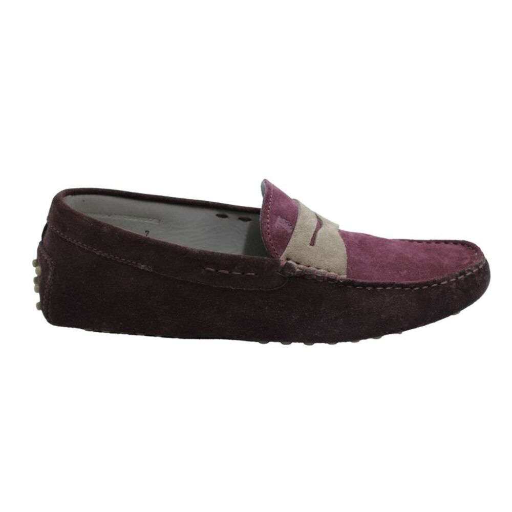 Tod's Gommino Penny Driving Shoes in Purple Suede